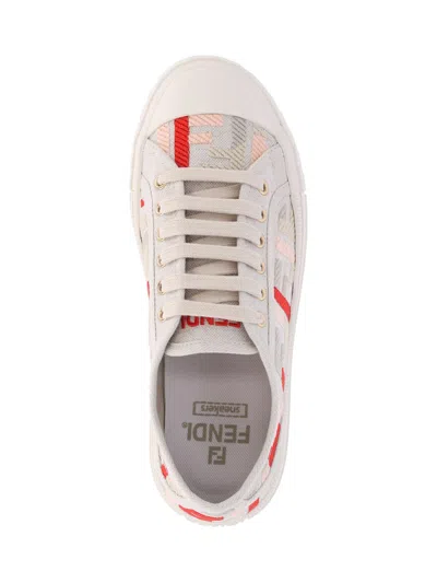 Fendi Domino Canvas Sneakers In Multi