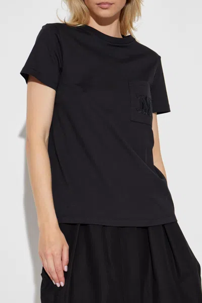 Max Mara Logo T-shirt In Black