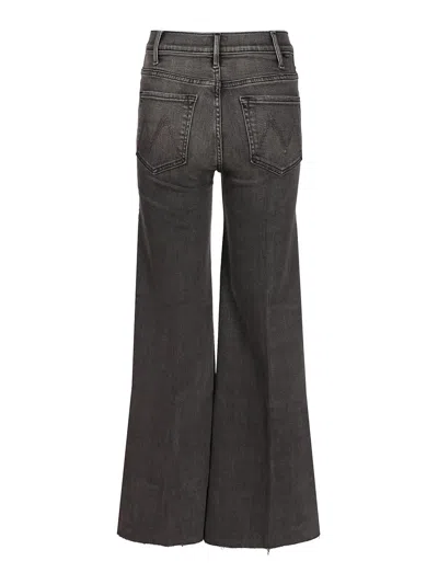 Mother The Roller Sneak Flared Jeans In Black