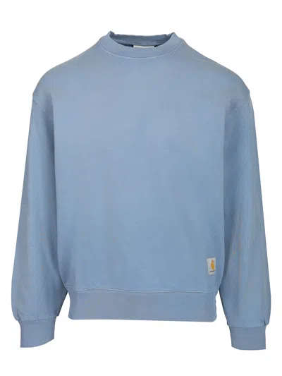 Carhartt Hudson Cotton Sweatshirt In Blue