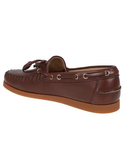 Valentino Garavani Brown Leather Palm Avenue Loafers
