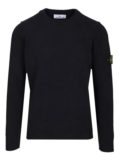 Stone Island Men's Cotton Crewneck Sweatshirt In Blue