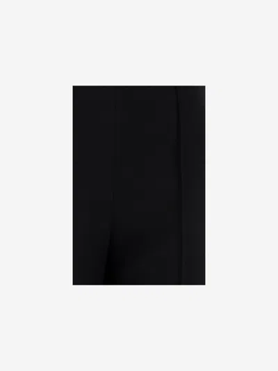 Giorgio Armani Tailored Stretch Viscose Pants With Pleated Detailing In Black