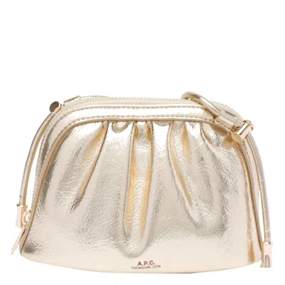 Apc A.p.c. Small Drawstring Ninon Shoulder Bag In Metallic