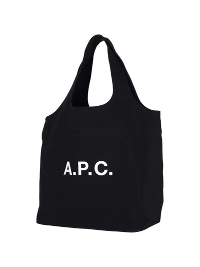 Apc A.p.c. Ninon Canvas Tote Bag In Black