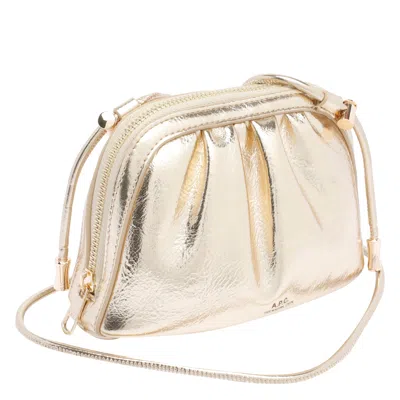 Apc A.p.c. Small Drawstring Ninon Shoulder Bag In Metallic