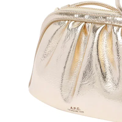 Apc A.p.c. Small Drawstring Ninon Shoulder Bag In Metallic