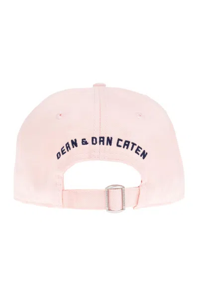 Dsquared2 Structured Baseball Cap With Curved Brim In Pink