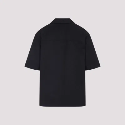 Gucci Classic Short-sleeve Cotton Shirt In Black