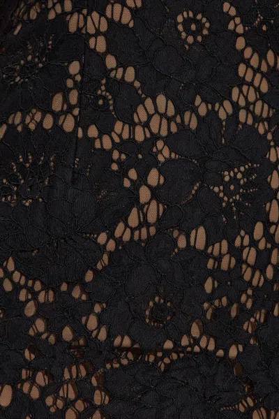 Self-portrait Floral Lace Maxi Dress In Black