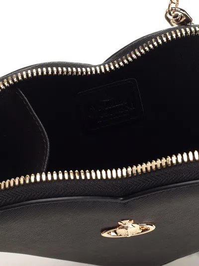 Vivienne Westwood 'new Heart' Crossbody Bag In Black