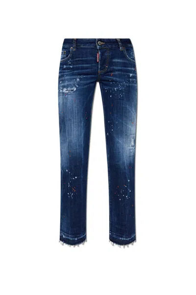 Dsquared2 Dsquared Stretch Denim Boston Jeans In Blue