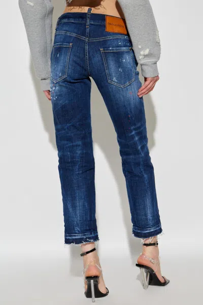 Dsquared2 Dsquared Stretch Denim Boston Jeans In Blue