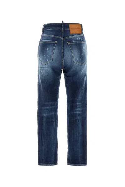 Dsquared2 Dsquared Stretch Denim Boston Jeans In Blue