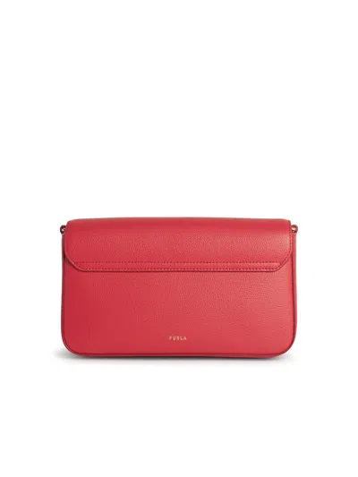 Furla Iride Small Red Leather Crossbody Bag In Red