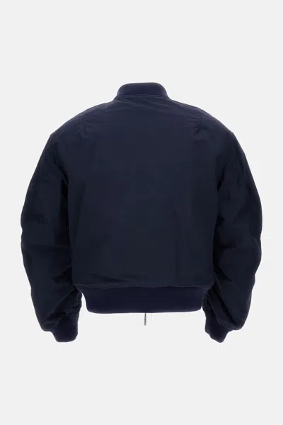 Givenchy Contemporary Cotton Blend Bomber Jacket In Blue