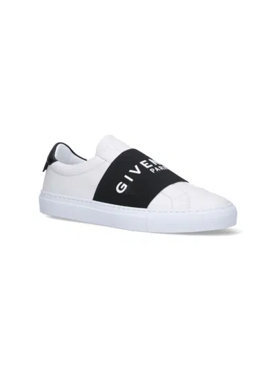 Givenchy Sneaker Urban Street In Pelle Con Fascia Elasticizzata In White