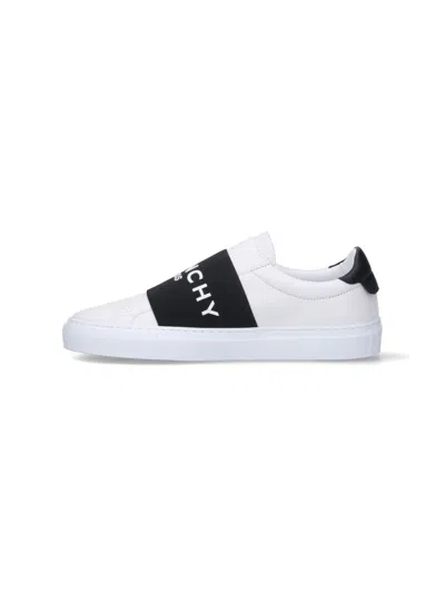 Givenchy Sneaker Urban Street In Pelle Con Fascia Elasticizzata In White