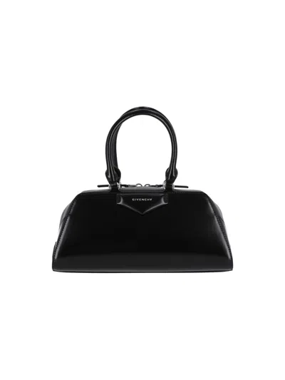 Givenchy Women Antigona East West Small Leather Shoulder Bag In Black