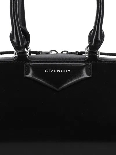 Givenchy Women Antigona East West Small Leather Shoulder Bag In Black