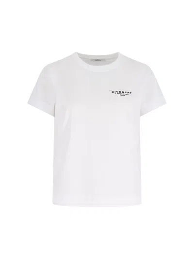 Givenchy White Cotton Jersey Crewneck T-shirt In White