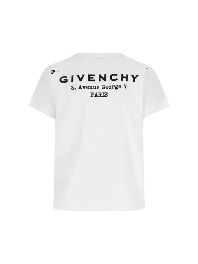 Givenchy White Cotton Jersey Crewneck T-shirt In White