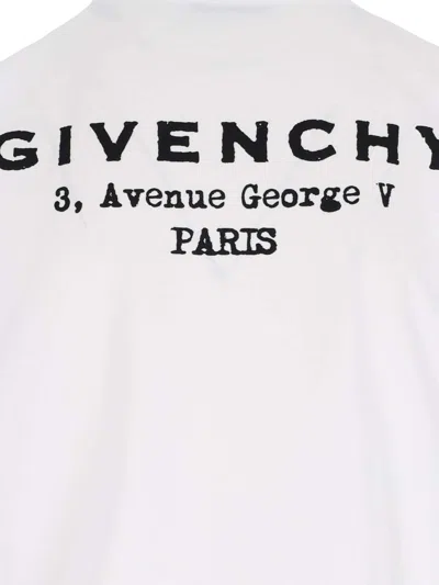 Givenchy White Cotton Jersey Crewneck T-shirt In White