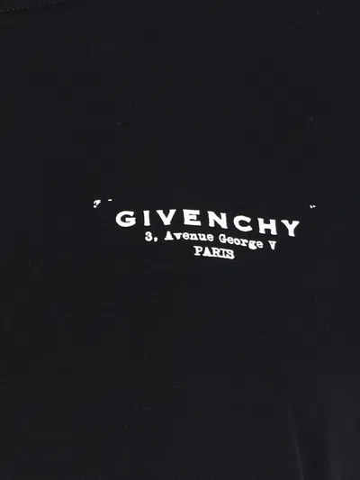 Givenchy Black Crewneck T-shirt With Logo Lettering On Front And Rear In Cotton Woman In Black