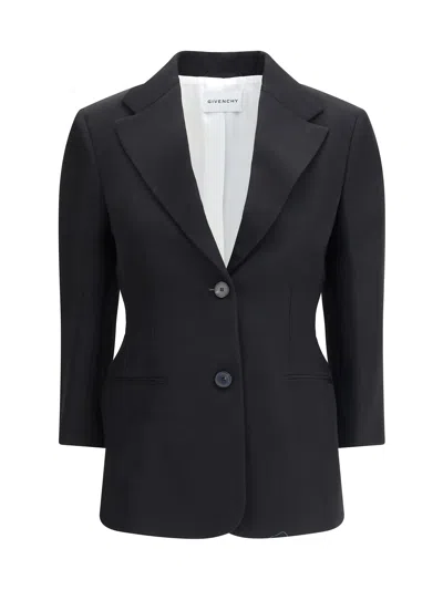 Givenchy Women Single-breasted Wool Blazer In Black