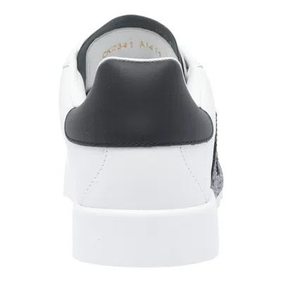 Dolce & Gabbana Calfskin Portofino Light Strobel Sneakers In White