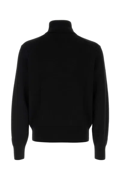 Ami Alexandre Mattiussi Ami Paris Ami De Coeur Midnight Blue Turtleneck In Black