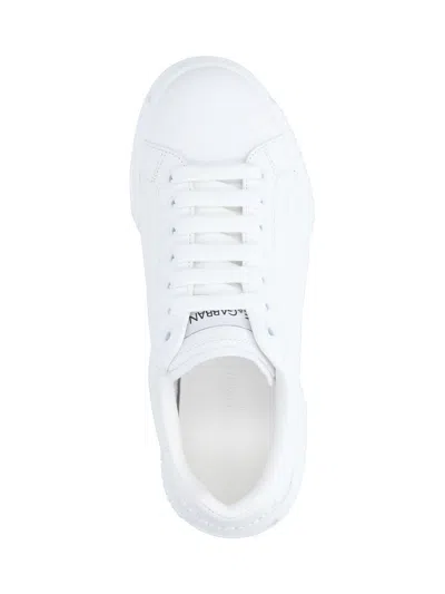 Dolce & Gabbana Leather Sneakers In White