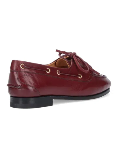 Bally Pathy Lace-up Loafers In Burgundy