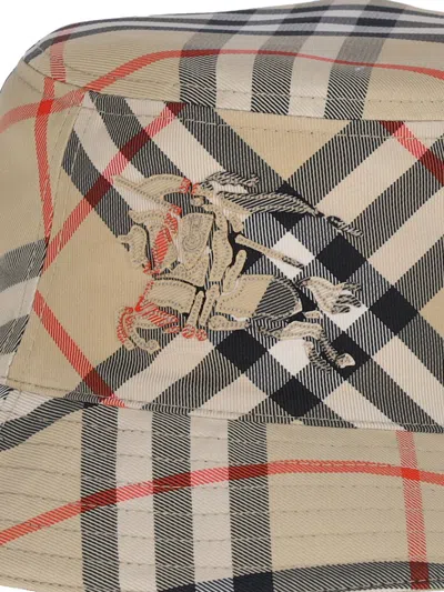 Burberry Ekd Check Twill Bucket Hat In Neutral
