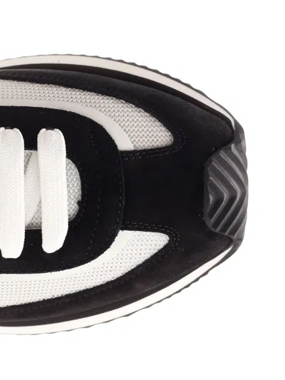 Dolce & Gabbana Men Two-tone Mesh And Suede Dg Aria Sneakers In Black