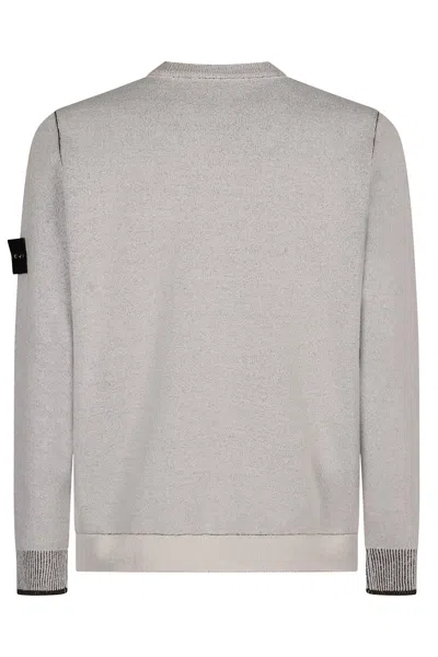 Stone Island Cotton Blend Crew-neck Sweater In Gray