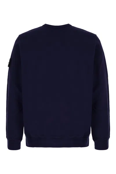 Stone Island Round Neck Sweater In Blue