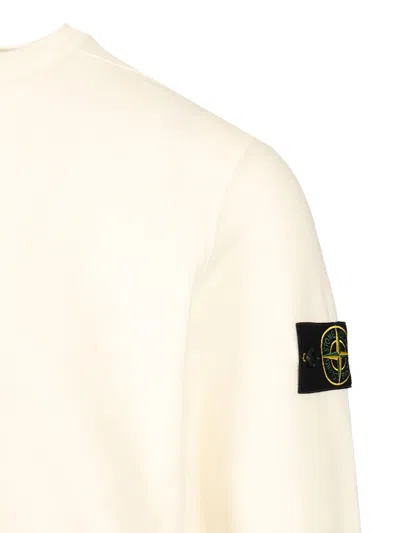Stone Island Cotton Sweatshirt In White