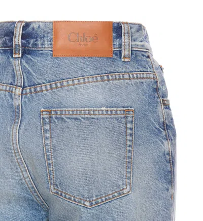 Chloé Patchwork Denim Jeans In Blue