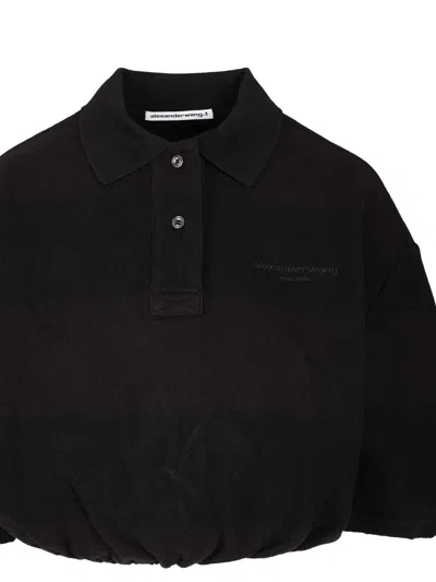 Alexander Wang T T By Alexander Wang Black Cotton Shirts In Black