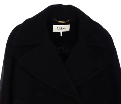 Chloé Double-breasted Jacket With Peaked Lapels In Multi