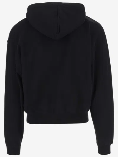 Jacquemus Le Hoodie Zip Gros Hooded Cotton Sweatshirt In Black