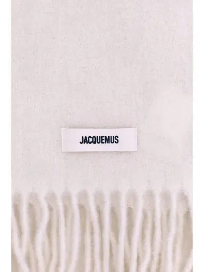 Jacquemus Fringed Scarf In Neutral