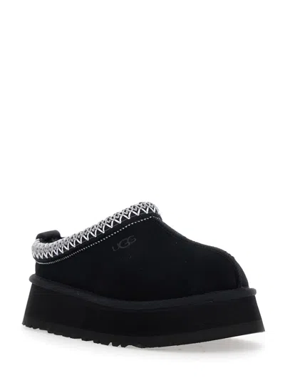 Ugg 40mm Tazz Shearling Platform Loafers In Black