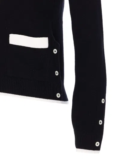 Thom Browne Side Buttoned Knit Cardigan In Multi