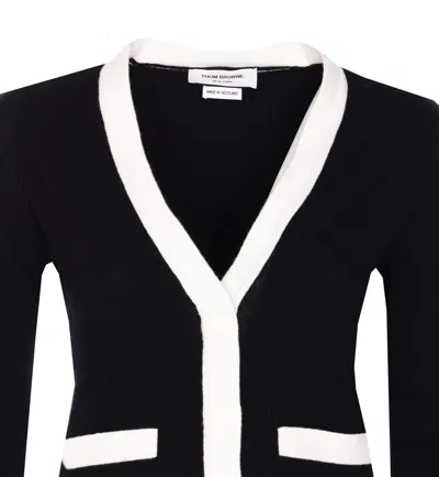 Thom Browne Side Buttoned Knit Cardigan In Multi