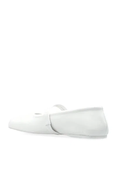 Marni Leather Ballet Flats In White