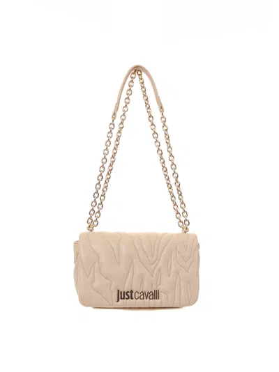 Just Cavalli Quilted Chain-strap Shoulder Bag In White