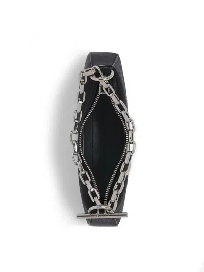 Alexander Mcqueen Small T-buckle Clutch Bag In Black