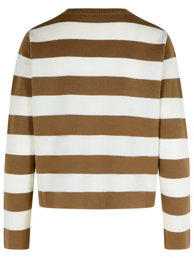Max Mara Viterbo Wool Crewneck Sweater In Multi